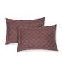 Peach Floral 180 TC Polyester Double Size Bedsheet With 2 Pillow Covers