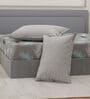 Grey Leaf 180 TC Polyester Double Size Bedsheet With 2 Pillow Covers