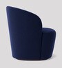 Aron Velvet Low Back Lounge Chair In Navy Blue  Colour