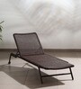 Arona Aluminium Lounger in Dark Brown Colour