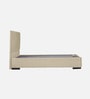 Jacklin Velvet Upholstered  Queen Size Bed In Beige Color with Hydraulic Storage