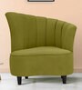 Velma Velvet 1 Seater Accent Chair In Moss Green Colour