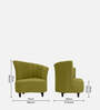 Velma Velvet 1 Seater Accent Chair In Moss Green Colour
