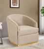 Victoria Velvet 1 Seater Sofa In Beige Colour