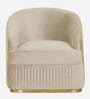 Victoria Velvet 1 Seater Sofa In Beige Colour