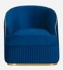Victoria Velvet 1 Seater Sofa In Blue Colour