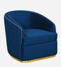 Victoria Velvet 1 Seater Sofa In Blue Colour