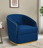Victoria Velvet 1 Seater Sofa In Blue Colour