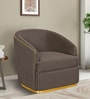 Victoria Velvet 1 Seater Sofa In Brown Colour