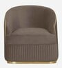 Victoria Velvet 1 Seater Sofa In Brown Colour