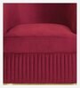 Victoria Velvet 1 Seater Sofa In Maroon Colour