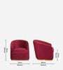 Victoria Velvet 1 Seater Sofa In Maroon Colour