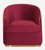 Victoria Velvet 1 Seater Sofa In Maroon Colour