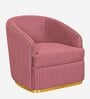 Victoria Velvet 1 Seater Sofa In Onion Pink Colour
