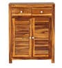 Arrata Solid Wood Shoe Cabinet In Natural Teak Finish