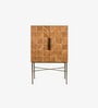 Arrow Bar Cabinet In Teak Finish