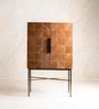 Arrow Bar Cabinet In Teak Finish