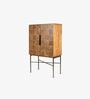 Arrow Bar Cabinet In Teak Finish