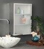 Stainless Steel Silver 3 Compartment Single Door Bathroom Cabinet (L: 13, W: 4, H: 18 Inches)