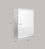 Stainless Steel Silver 2 Compartment Bathroom Cabinet With Mirror (L: 12, W: 5, H: 18 Inches)