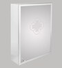 Stainless Steel Silver 3 Compartment Single Door Bathroom Cabinet (L: 13, W: 4, H: 18 Inches)