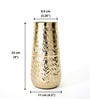 Arrow Engraved Gold Metal Vase