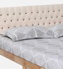 Arsenio Upholstered Queen Size Bed In Natural & Beige Colour