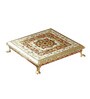 MDF With Brass Sheet Pooja Chowkie