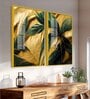 Art Of Leaves Acrylic Art Framed Art Panel (Set Of 2)