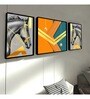 Art Street Abstract Black Horse 3 Canvas Set Art Print Painting for Home D cor