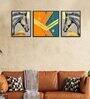 Art Street Abstract Black Horse 3 Canvas Set Art Print Painting for Home D cor