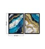 Contemporary Sort Gold Canvas Framed Wildlife Art Panels Set of 2