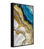 Contemporary Sort Gold Canvas Framed Wildlife Art Panels Set of 2