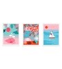Art Street Abstract Flamingo Pop Art Boat In The Sea Framed Art Prints For Wall D cor, Home Bedroom Decoration, Office Room D cor Gift, Multicolor (Set Of 3, 13x17 Inch)