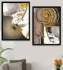 Literary Superior Skill White Canvas Framed Wildlife Art Print Set of 2