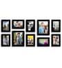 Olive Set Of 10 Black Solid Wood Collage Photo Frames