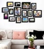 Avys Set Of 15 Black Solid Wood Collage Photo Frames