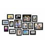 Avys Set Of 15 Black Solid Wood Collage Photo Frames