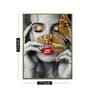 Art Street Canvas Painting Black & White Horse Wall Art Painting with Wooden Frame