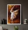 Art Street Canvas Painting Blue & Pink Abstract Theme Wall Art Painting with Wooden Frame