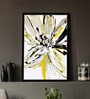 Art Street Canvas Painting Blue & Yellow Abstract Theme Wall Art Painting with Wooden Frame