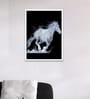 Art Street Canvas Painting Horse Wall Art Painting with Wooden Frame