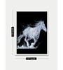 Art Street Canvas Painting Horse Wall Art Painting with Wooden Frame