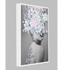 Art Street Canvas Painting Set of 2 Lady Portrait Wall Art Painting with Wooden Frame