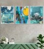 Art Street Canvas Painting Set of 3 Wall Arts Blue Nature Theme Canvas Art Wall Paintings