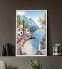 Art Street Canvas Painting White Color Home Theme Wall Art Painting with Wooden Frame