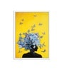 Art Street Canvas Painting Yellow & White Floral Theme Wall Art Painting with Wooden Frame