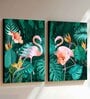 Art Street Flamingo WALL ART Stretched Canvas Set of 2 Painting for home decor