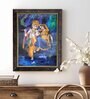 Art Street Framed 5D Wall Art Print Lord Radha Krishna with Swan Wall Painting (14.3x18.2 Inch)