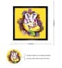 Art Street Framed Wall Art Print Lord Ganesha Religious Poster for Home D cor (Yellow, 22x22 Inch)